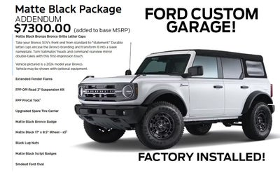 2026 Ford Bronco Big Bend Custom Matte Black Pkg