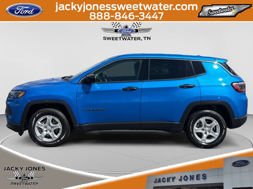 Used 2022 Jeep Compass Sport with VIN 3C4NJCABXNT224827 for sale in Sweetwater, TN