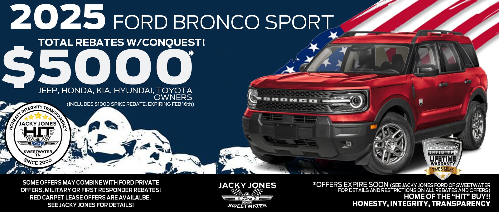 BRONCO SPORT BIG REBATES!